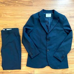 Zara Navy Suit Jacket and Pants Size 10